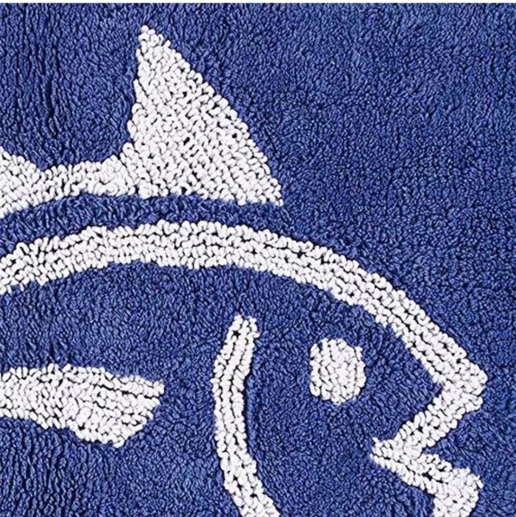 New Southern Tide Skip Jack Fish Bath Rug Runner Mat 22" by 60" Dark Blue - Picture 3 of 8